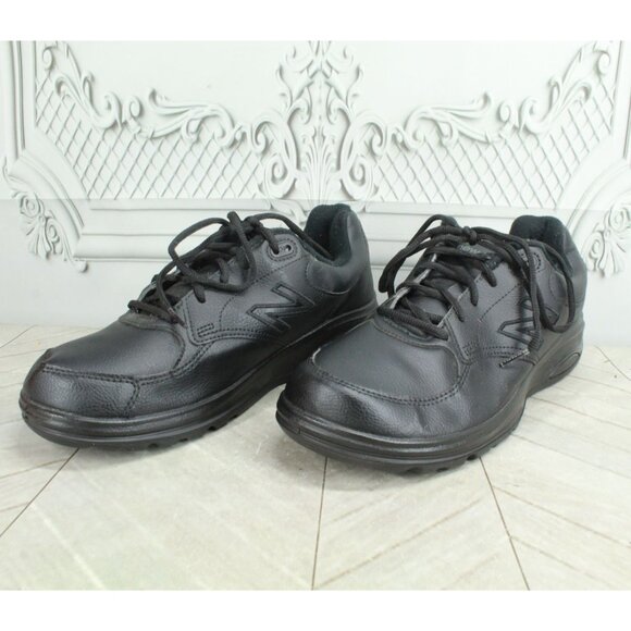 New Balance 674 Men’s Black Leather Walking Sneakers Size 8.5 EE - Picture 2 of 10